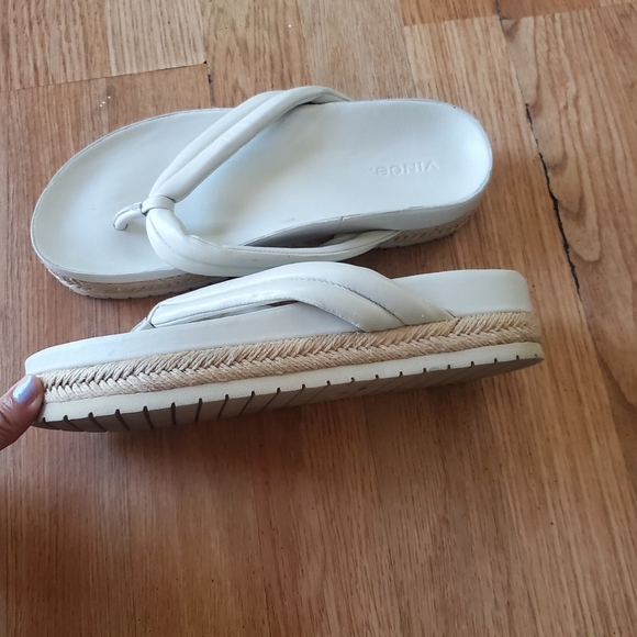 Vince Faux Leather Espadrille Platform Womans Sandals, Size 7.5 - Picture 4 of 7